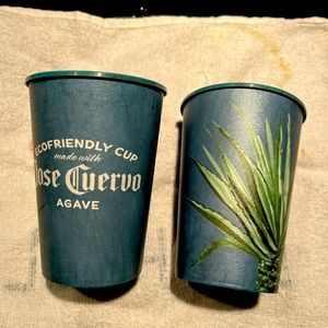 (2) Jose Cuervo Eco Friendly Agave Cups (4.25" tall)